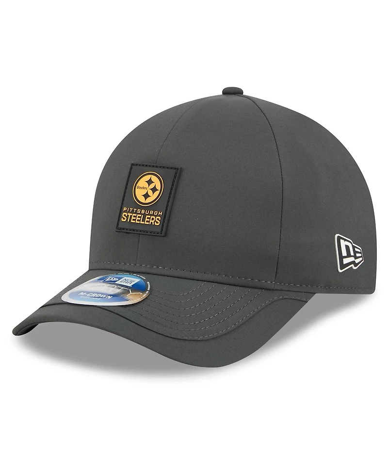 New Era Men's Charcoal Pittsburgh Steelers 2025 Sideline Cold Weather 9FORTY M-Crown Adjustable Hat