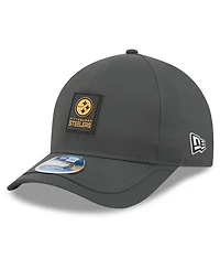 New Era Men's Charcoal Pittsburgh Steelers 2025 Sideline Cold Weather 9FORTY M-Crown Adjustable Hat
