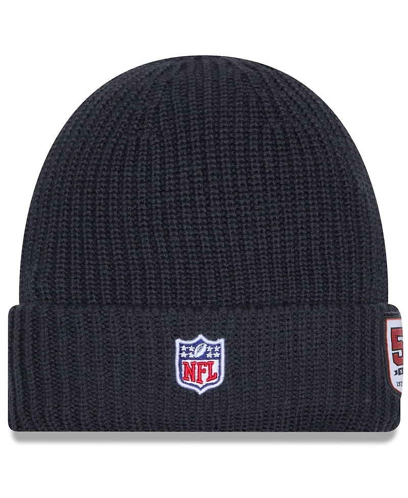 New Era Men's Charcoal Tampa Bay Buccaneers 2025 Sideline Cold Weather Cuffed Knit Hat