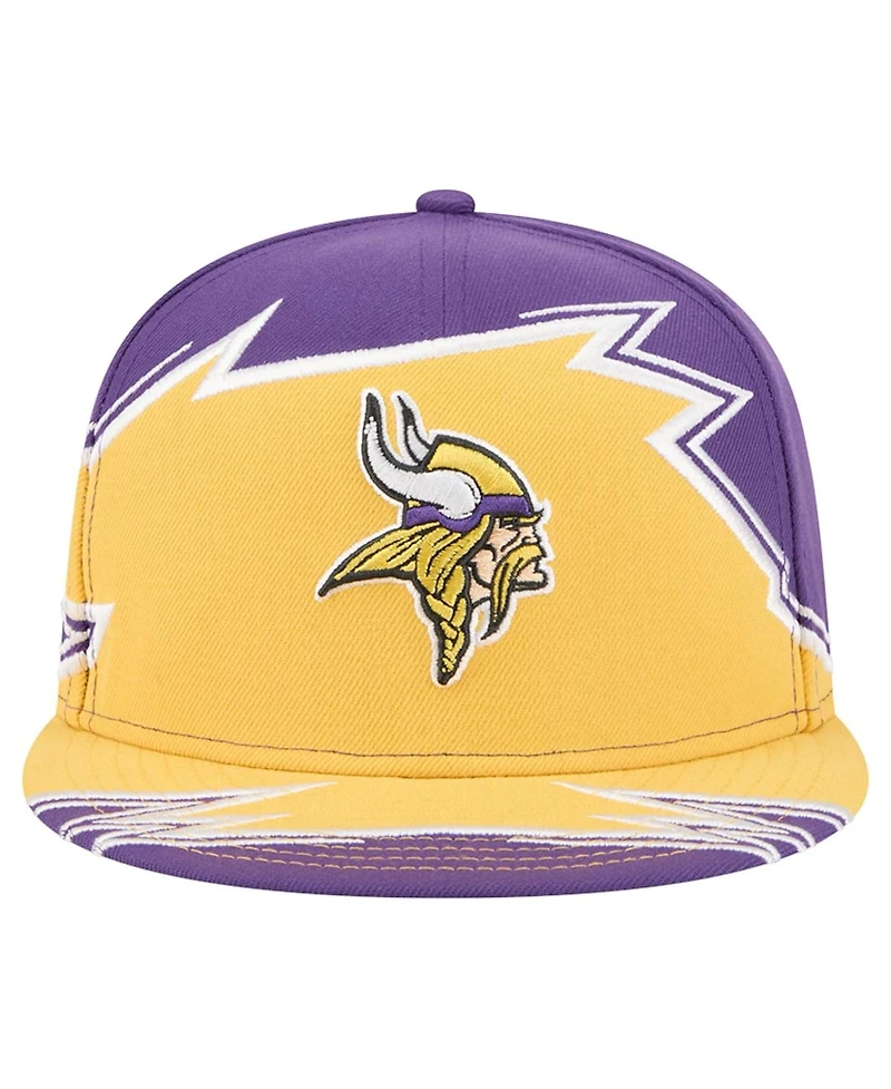 New Era Men's Purple/Gold Minnesota Vikings Break 59FIFTY Fitted Hat