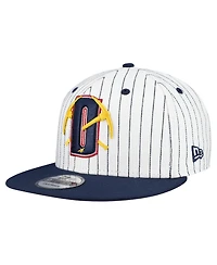 New Era Men's White Denver Nuggets Deceptor Pinstripe 9FIFTY Snapback Hat