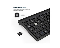Wireless Keyboard and Mouse Combo - Scissor Ultra-Thin Silent Ergonomic Keyboard with Numeric Keys - 2.4G Receiver for Pc, Laptop