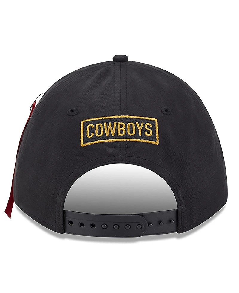 New Era x Alpha Men's Industries Black Dallas Cowboys A-Frame 9FORTY Adjustable Hat