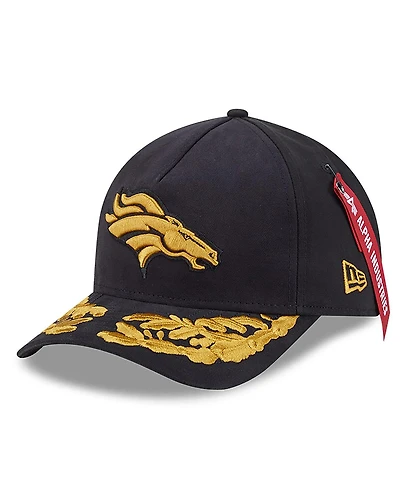 New Era x Alpha Men's Industries Black Denver Broncos A-Frame 9FORTY Adjustable Hat