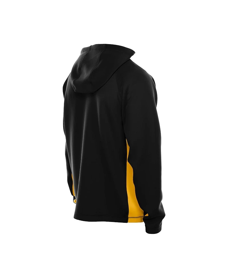 New Era Men's Black Pittsburgh Steelers Combine Authentic Raglan Scuba Full-Zip Hoodie