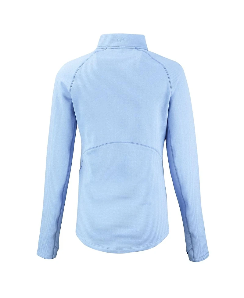 Cutter & Buck Women's Powder Blue Detroit Lions Peshastin Eco Fleece Half-Zip Sweatshirt