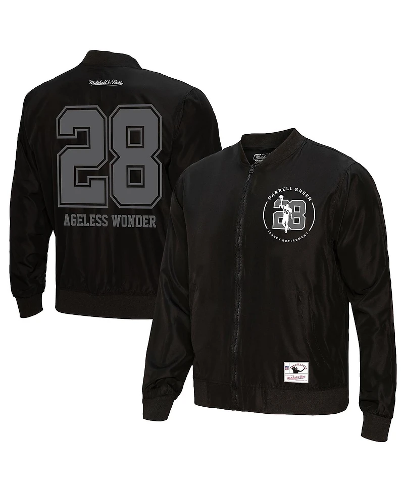 Mitchell & Ness Men's Darrell Green Black Washington Commanders Wonder Full-Zip Jacket