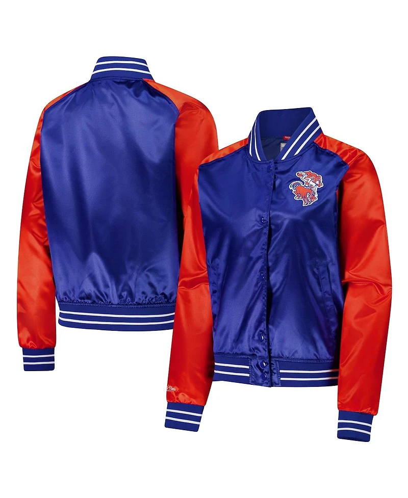 Mitchell & Ness Women's Royal Denver Broncos Team 2.0 Satin Raglan Full-Snap Jacket
