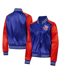 Mitchell & Ness Women's Royal Denver Broncos Team 2.0 Satin Raglan Full-Snap Jacket