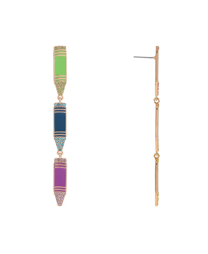 Hallmark Multi Color Crayon Earrings