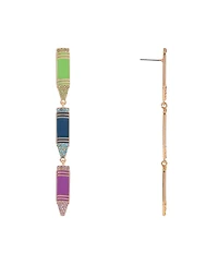 Hallmark Multi Color Crayon Earrings