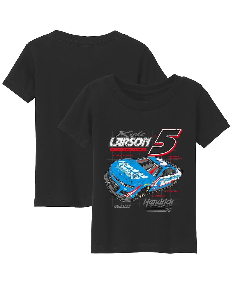 Hendrick Motorsports Team Collection Toddler Black Kyle Larson Car T-Shirt