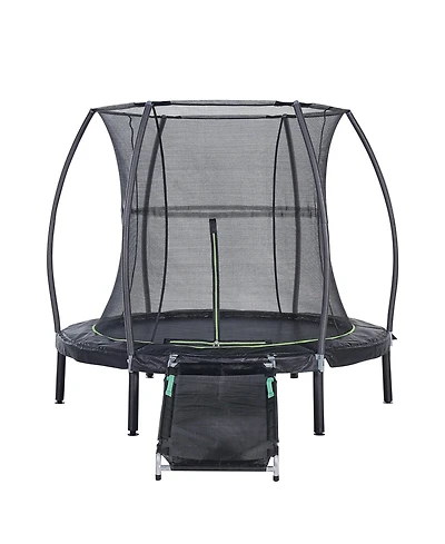 JumpKing 7ft Round Trampoline with Enclosure and Ramp – Perfect for Indoor and Outdoor Fun!