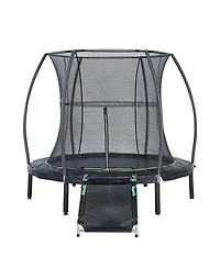 JumpKing 7ft Round Trampoline with Enclosure and Ramp – Perfect for Indoor and Outdoor Fun!