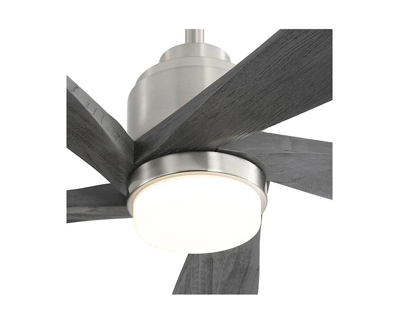 52-inch Modern Stylish Sand Nickel 5-Blade Ceiling Fan with Remote Control and Light Source