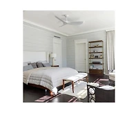 38-inch Modern White 3-Blade without Light Ceiling Fan with Six Speed Remote Control and Timing Function for Indoor