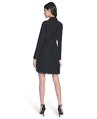 Vince Camuto Women's Collared Long-Sleeve Dress