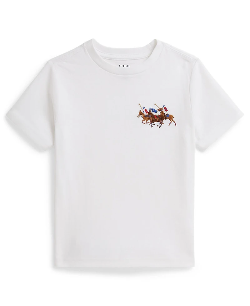 Polo Ralph Lauren Boys 2-7 Triple-Pony Short-Sleeve Jersey T-Shirt
