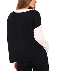 Vince Camuto Women's Colorblocked Drop-Shoulder Sweater