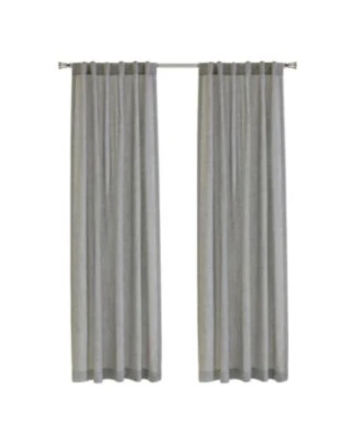 Habitat 100 Polyester Johnstown Light Filtering Faux Linen Textured Dual Header Curtain Panel 52 X22 X 63 X22 Silver