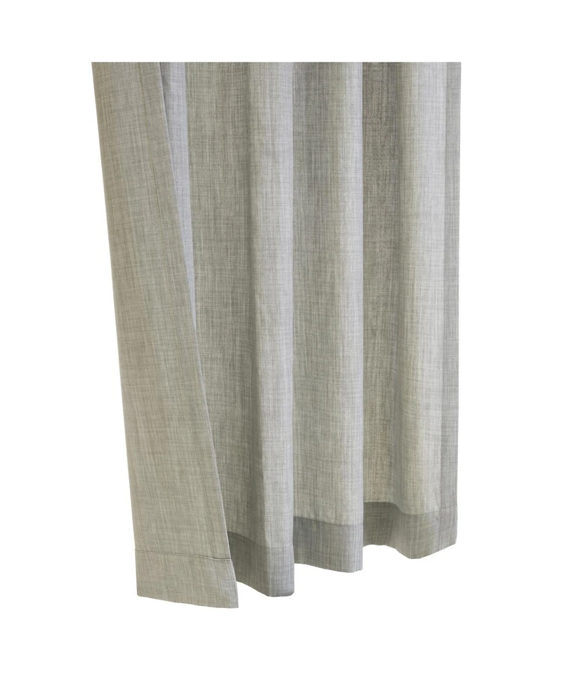 Habitat 100% Polyester Johnstown Light Filtering Faux Linen Textured Dual Header Curtain Panel 52" x 108" Silver