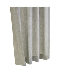 Habitat 100% Polyester Johnstown Light Filtering Faux Linen Textured Dual Header Curtain Panel 52" x 108" Silver