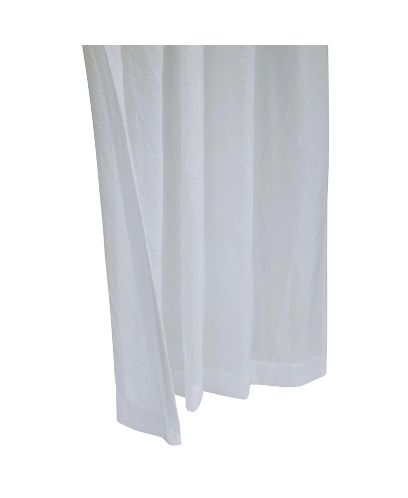 Habitat 85% Polyester 15% Cotton Crushed Sheer Tab Crinkle Textured Solid Curtain Panel 52" x 63" White