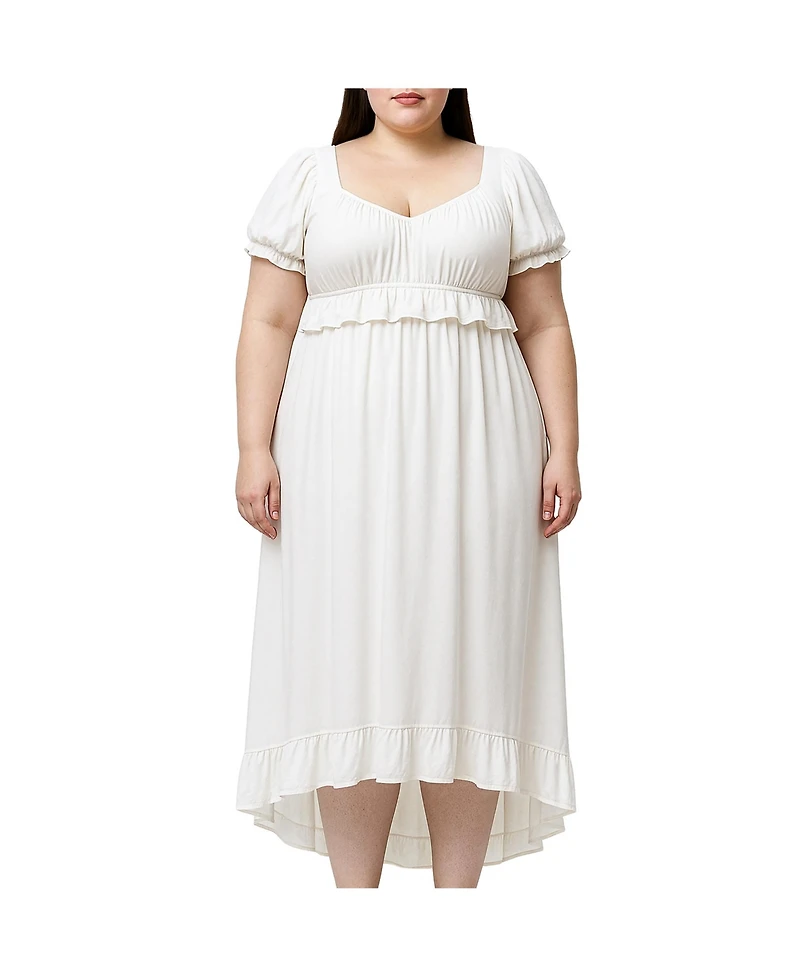 Standards & Practices Plus Ruffled Hem Maxi Dress