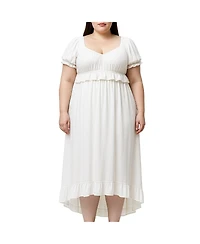 Standards & Practices Plus Ruffled Hem Maxi Dress