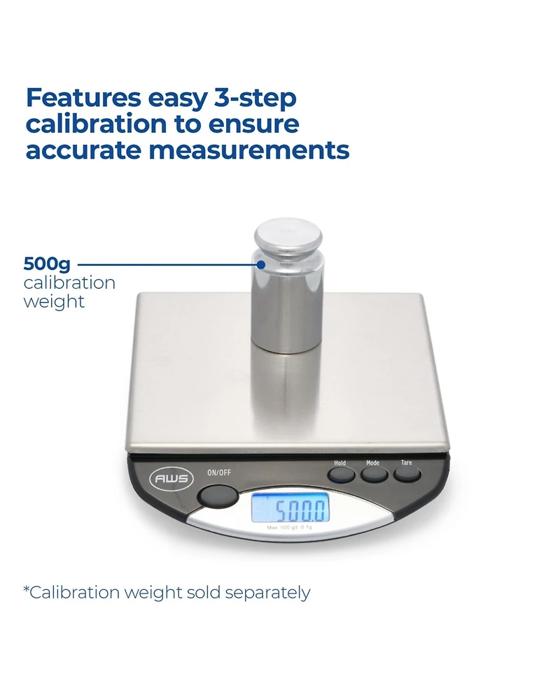 Amw-500I Compact Digital Bench Scale, 500G X 0.1G