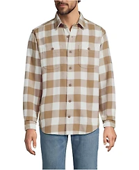 Lands' End Men's Long Sleeve Authentic Flannel Shirt