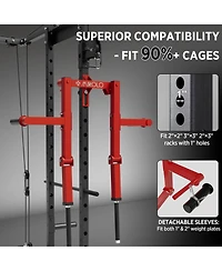 Mikolo Lateral Raise Machine for Squat Rack - Deltoid Trainer with 1" Hole Compatibility