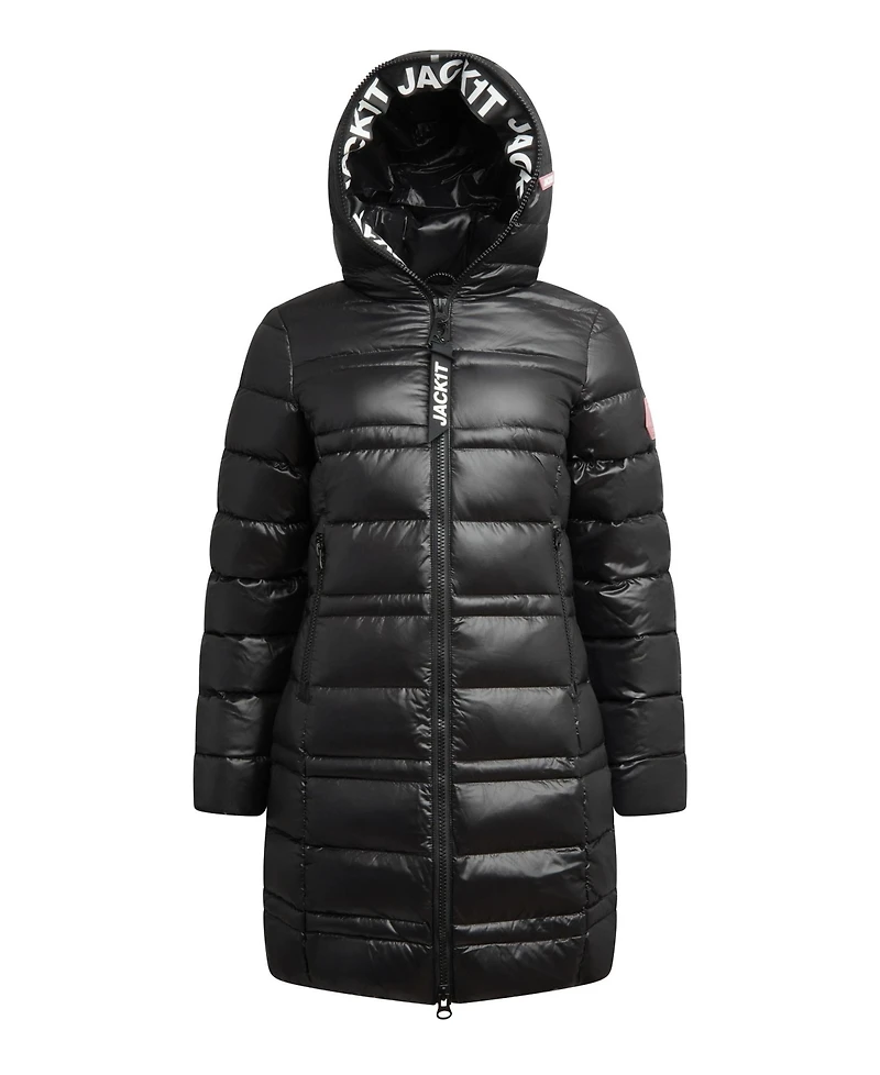 JACK1T Women's R4D Tramline Hooded Puffer Coat