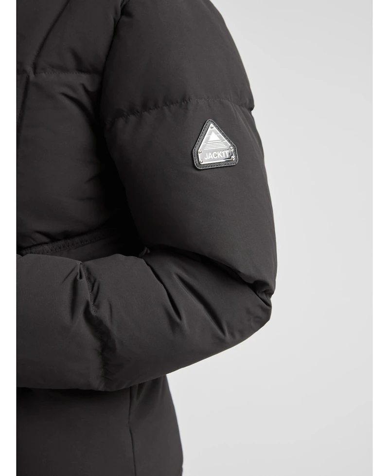 JACK1T Women's Black Star Extra Long Down Coat