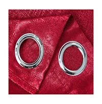 Olivia Gray Roxy Two Tone Jacquard Grommet Single Panel - 54x90", Red