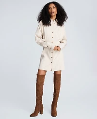 Kenneth Cole Women's Long-Sleeve Striped Shirt Dress