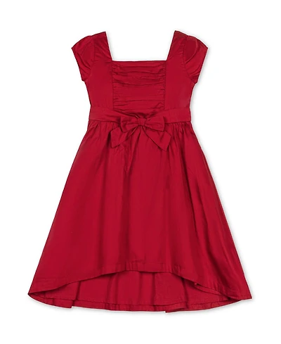 Hope & Henry Toddler Girls Organic Cap Sleeve High Low Sateen Party Dress