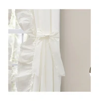 Ellis Curtain Madelyn Ruffled Victorian Priscillas 1.5" Rod Pocket Curtain Panel 100" x 72" Natural