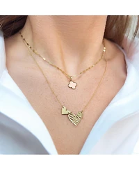 The Lovery Pink Pearl Clover Charm 14K Gold
