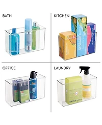 iDesign Adhesive Organizer Bin for Kitchen - Set of 4 - Clear