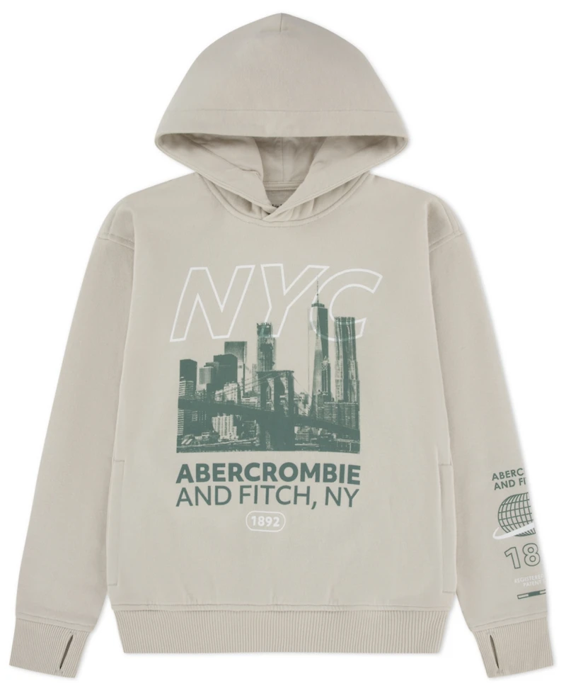 abercrombie kids Boys 5-18 Buildings Pull-On Hoodie