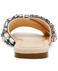 Steve Madden Women's Levity Embellished Flat Slide Sandals