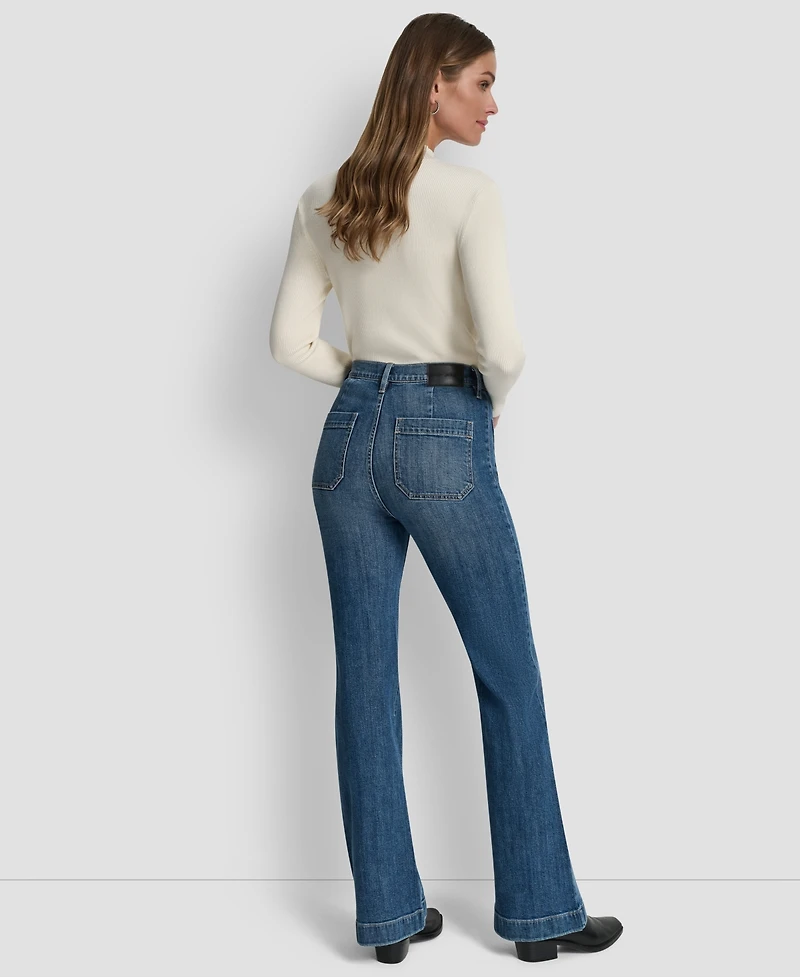 Dkny Jeans Women's High-Rise Relaxed Flare