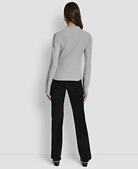 Dkny Jeans Women's Crewneck Blouson Sleeves Sweater