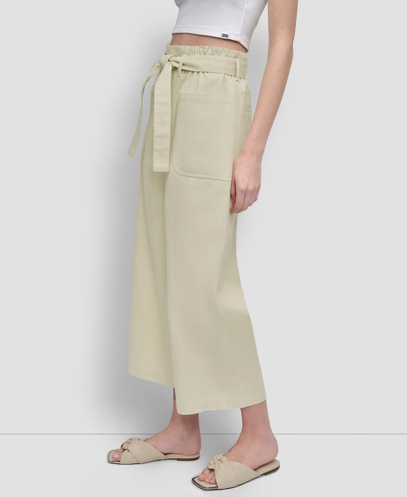 Dkny Jeans Women's High-Rise Paper Bag Pants