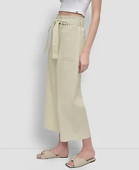 Dkny Jeans Women's High-Rise Paper Bag Pants
