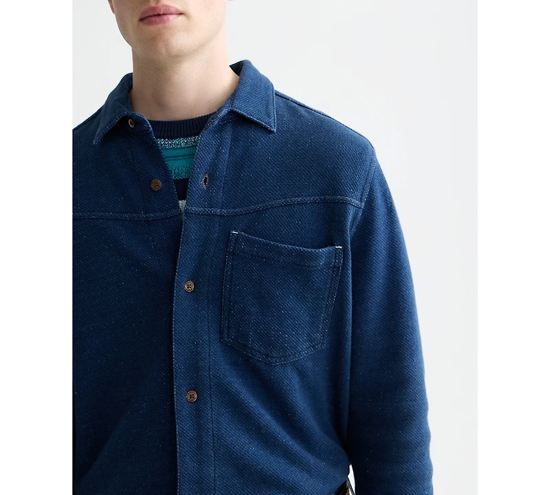 Scotch & Soda Men's Washed Textured Long-Sleeve Shirt