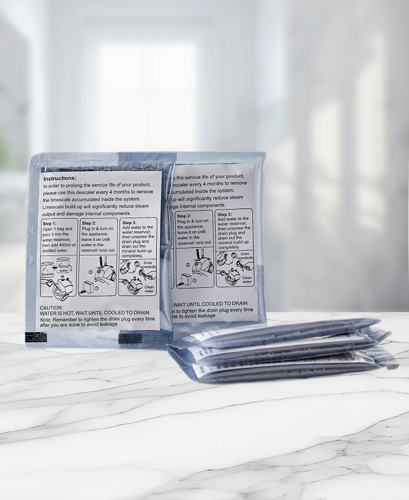 Salav Upright Garment Steamer Descaling Packets, Pack of 10
