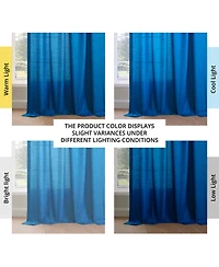 Rustic Weave Linen Curtains (2 Panels) Sheer Window Panel Set, Rod Pocket Curtains