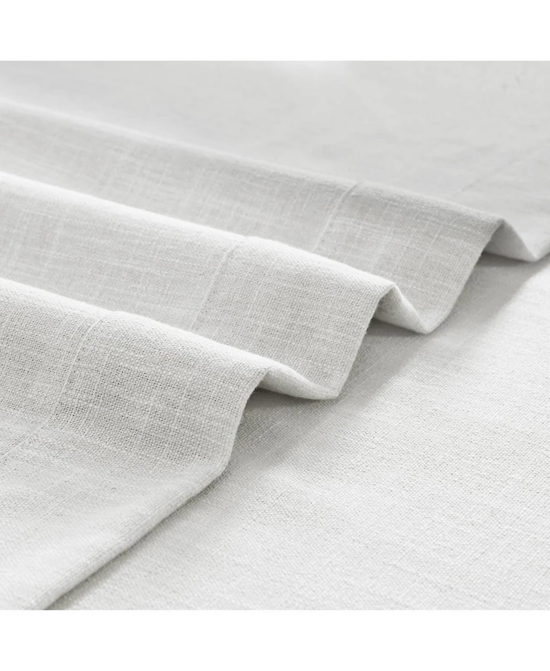 Half Price Drapes Off White Simply Faux Linen Curtain Pair (2 Panels)